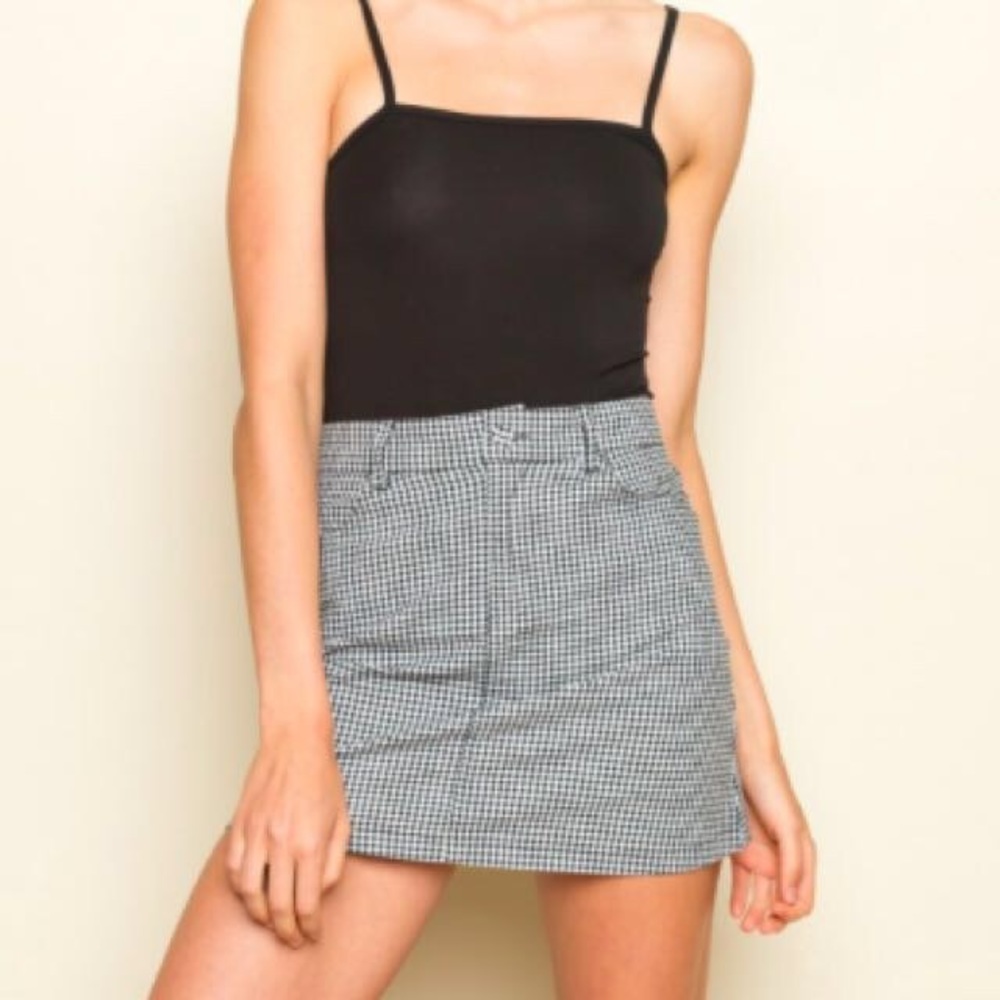 John Galt mini gingham skirt